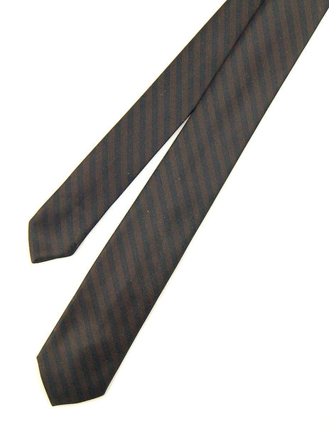 Vintage 1950s Brn & Blk Thin Stripe Tie Cats Like Us