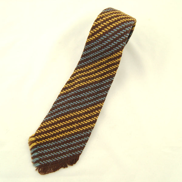 Vintage 1950s Brown & Blue Loomed Tie Cats Like Us