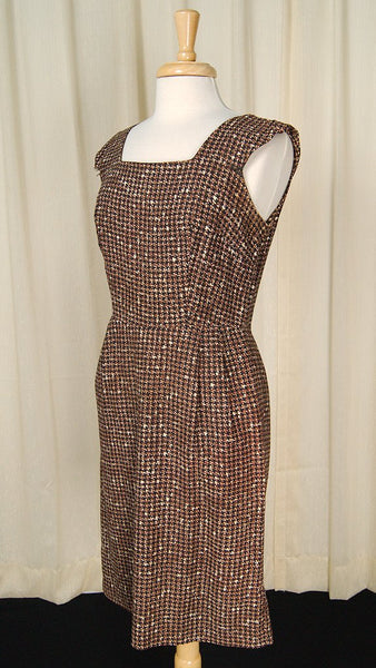 Vintage 1950s Brown Houndstooth Suit Cats Like Us