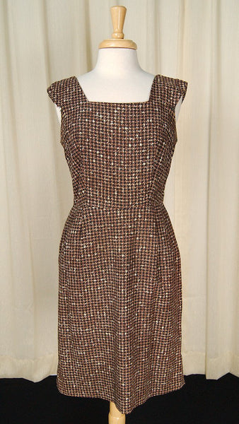 Vintage 1950s Brown Houndstooth Suit Cats Like Us