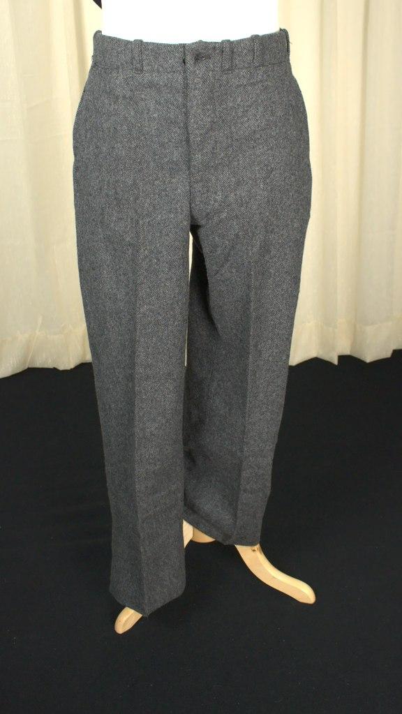 50s 〜 60s wool slacks pants 1950s Wonderful WAC Trousers | Vintage 50s Olive Green Wool