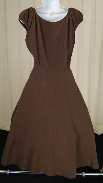 Vintage 1950s Chocolate Dress Suit Cats Like Us