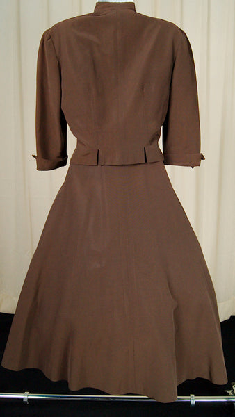 Vintage 1950s Chocolate Dress Suit Cats Like Us