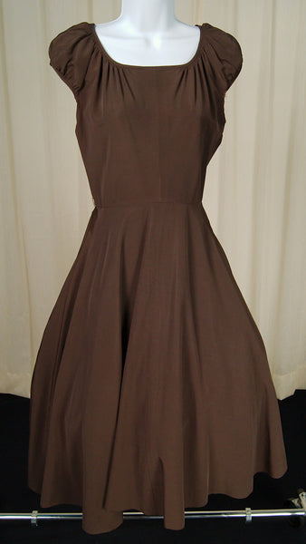 Vintage 1950s Chocolate Dress Suit Cats Like Us