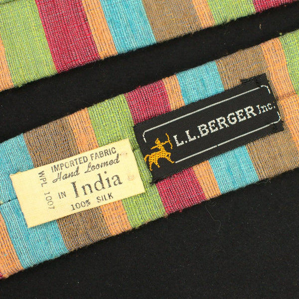 Vintage 1950s Colorful Striped Silk Tie Cats Like Us