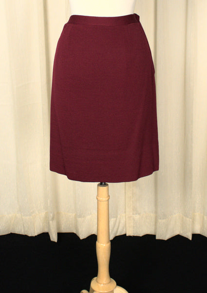 Vintage 1950s Deep Red Wool Knit Set Cats Like Us