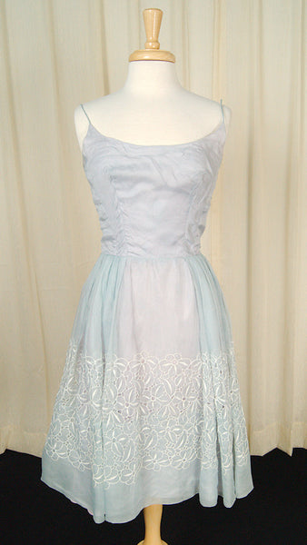 Vintage 1950s Eyelet Swing Dress Cats Like Us