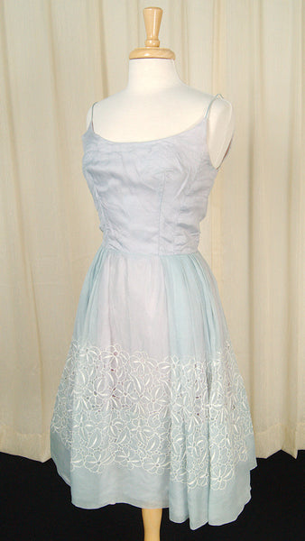 Vintage 1950s Eyelet Swing Dress Cats Like Us