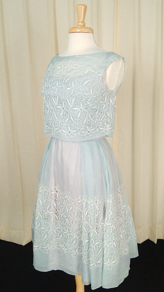 Vintage 1950s Eyelet Swing Dress Cats Like Us
