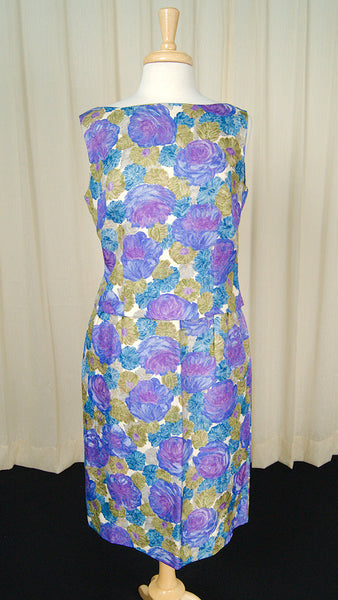 Vintage 1950s Floral Draped Skirt Set Cats Like Us