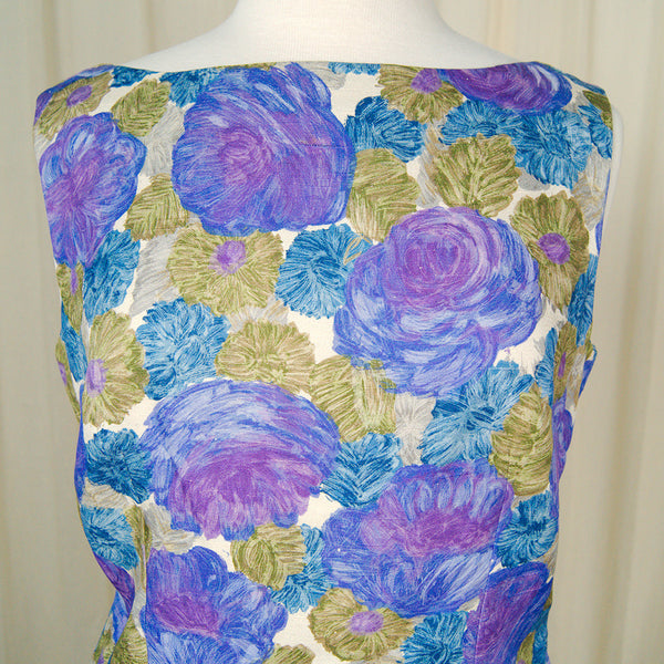 Vintage 1950s Floral Draped Skirt Set Cats Like Us
