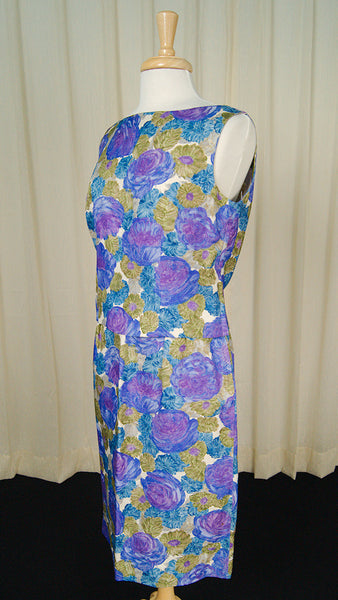 Vintage 1950s Floral Draped Skirt Set Cats Like Us