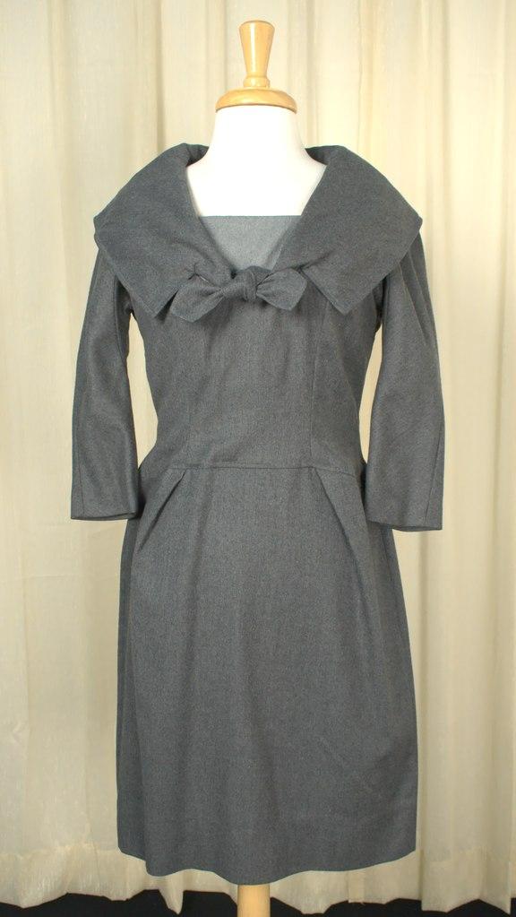 grey wiggle dress Vintage 1960s Dress, XXS to XS | Hourglass Heather Grey Wiggle Dress