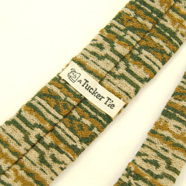 Vintage 1950s Green & Brown Wool Tie Cats Like Us