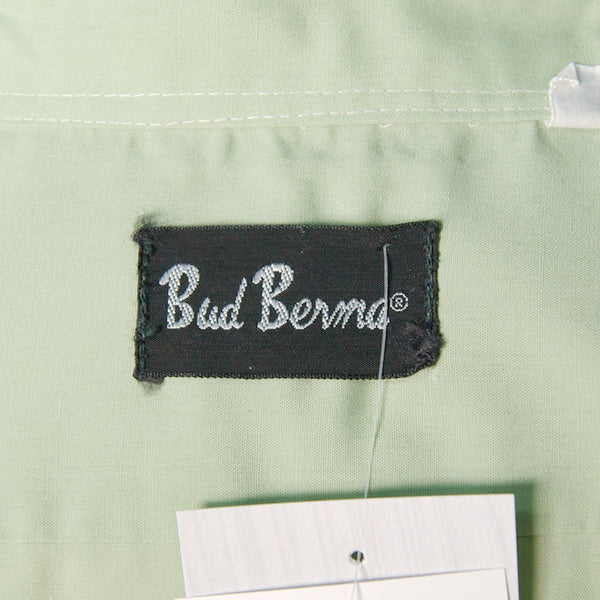 Vintage 1950s Green Contrast Mens Shirt Cats Like Us