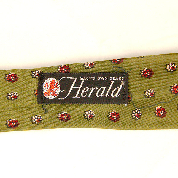 Vintage 1950s Green Tiny Floral Tie Cats Like Us