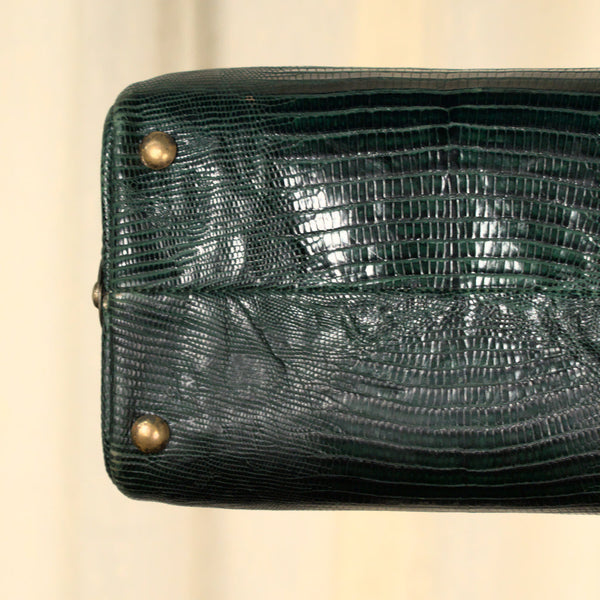 Vintage 1950s Hunter Green Handbag Cats Like Us