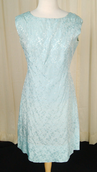 Vintage 1950s Ice Blue Wrap Dress Cats Like Us