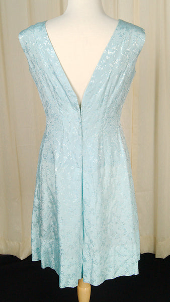 Vintage 1950s Ice Blue Wrap Dress Cats Like Us