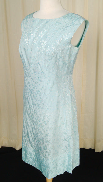 Vintage 1950s Ice Blue Wrap Dress Cats Like Us