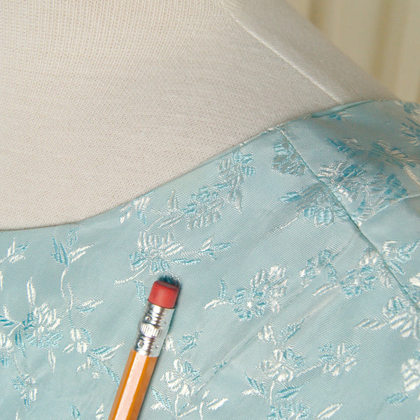 Vintage 1950s Ice Blue Wrap Dress Cats Like Us