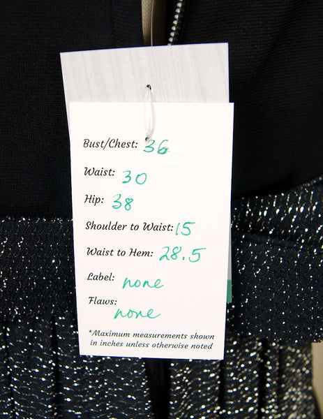 Vintage 1950s LBD with Silver Bow Dress Cats Like Us