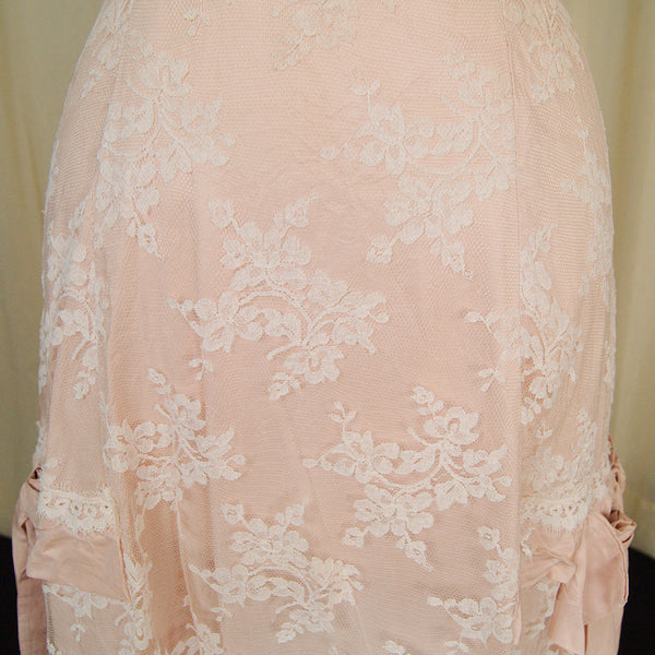 Vintage 1950s Lace Overlay Bow Dress Cats Like Us