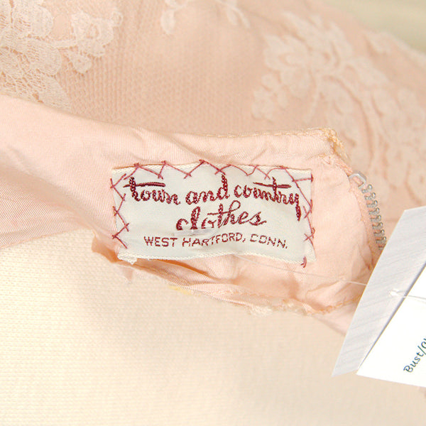 Vintage 1950s Lace Overlay Bow Dress Cats Like Us