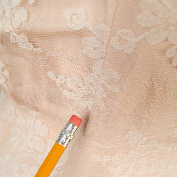 Vintage 1950s Lace Overlay Bow Dress Cats Like Us