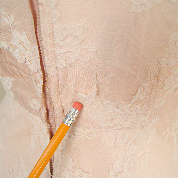 Vintage 1950s Lace Overlay Bow Dress Cats Like Us