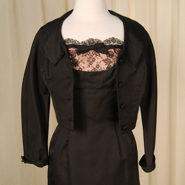 Vintage 1950s Lace Trim Dress Suit Cats Like Us