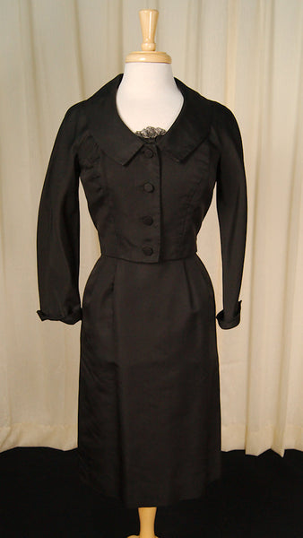 Vintage 1950s Lace Trim Dress Suit Cats Like Us