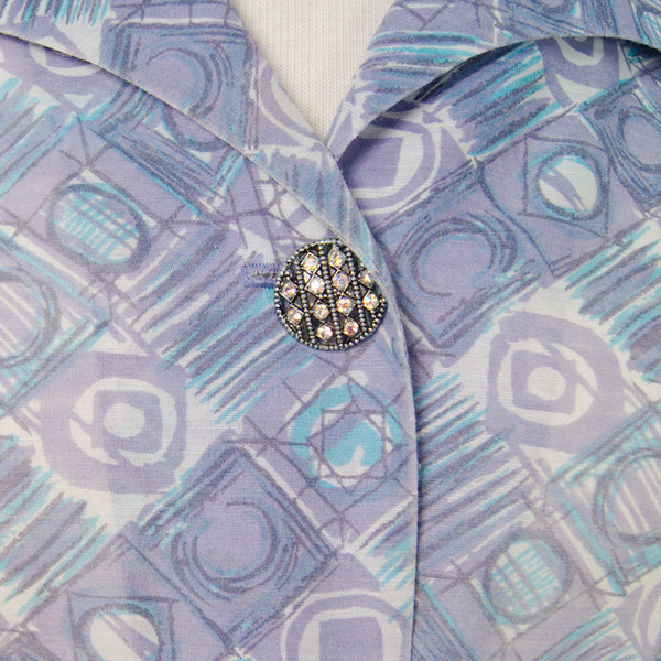 Vintage 1950s Lavender Shirt Dress Cats Like Us