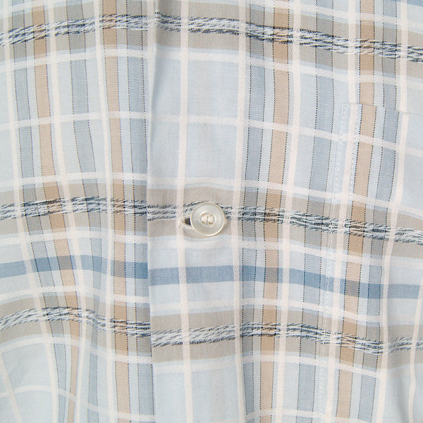Vintage 1950s Mens Blue Plaid Loop Shirt Cats Like Us