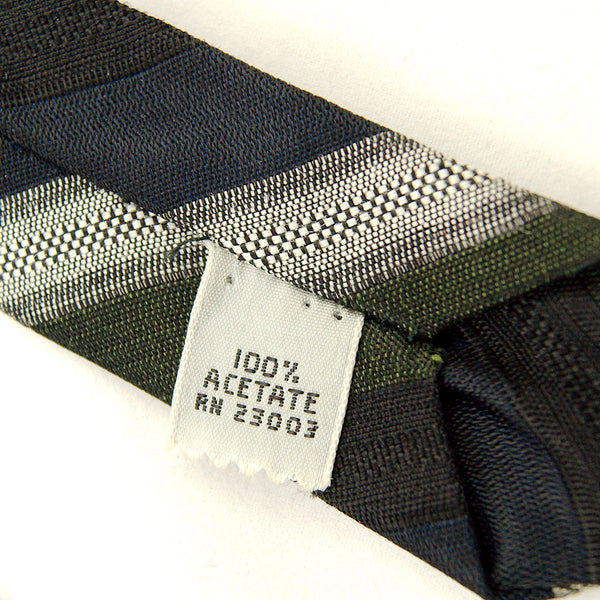 Vintage 1950s Navy & Green Striped Tie Cats Like Us