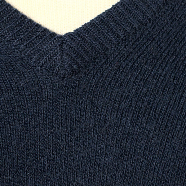 Vintage 1950s Navy V Neck Sweater Cats Like Us