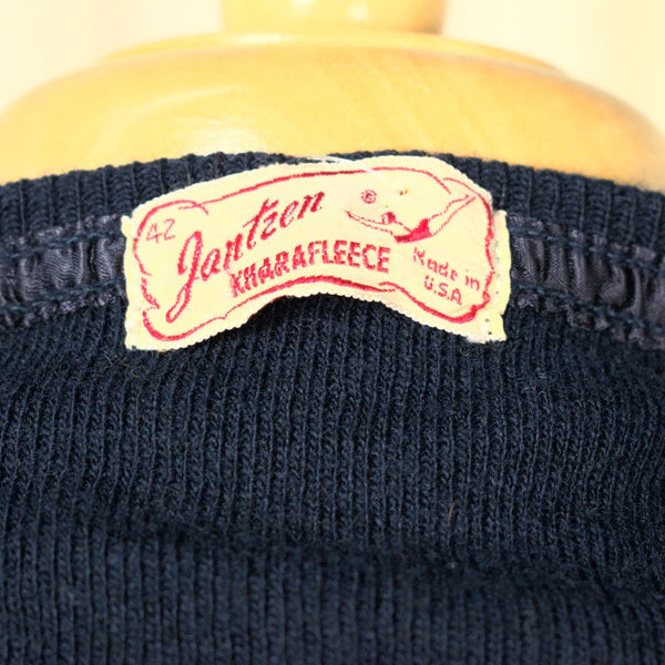 Vintage 1950s Navy V Neck Sweater Cats Like Us