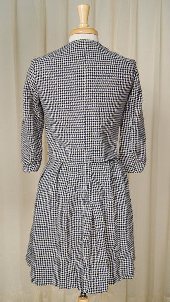 Vintage 1950s Navy & White Skirt Suit Cats Like Us