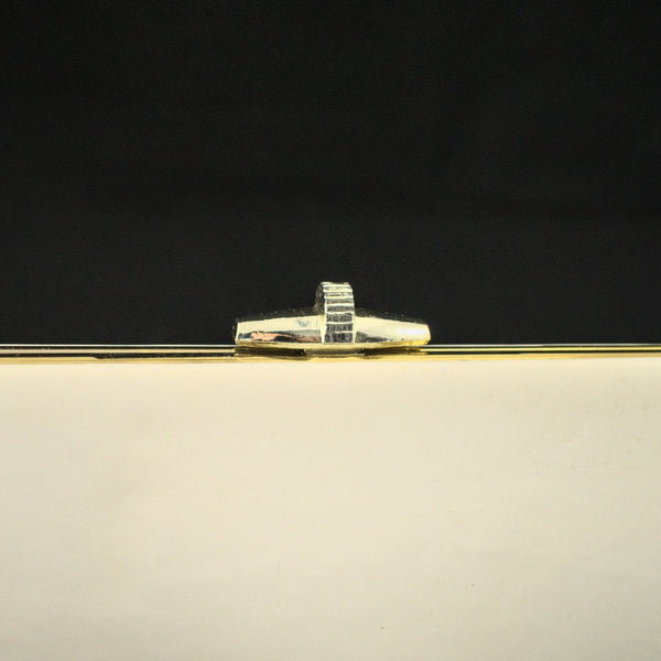 Vintage 1950s Off White Patent Clutch Cats Like Us