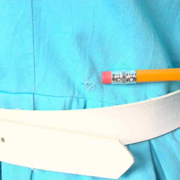 Vintage 1950s Sky Blue Shirt Dress Cats Like Us