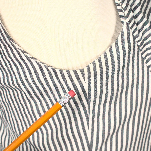 Vintage 1960s Charcoal Striped Dress Cats Like Us
