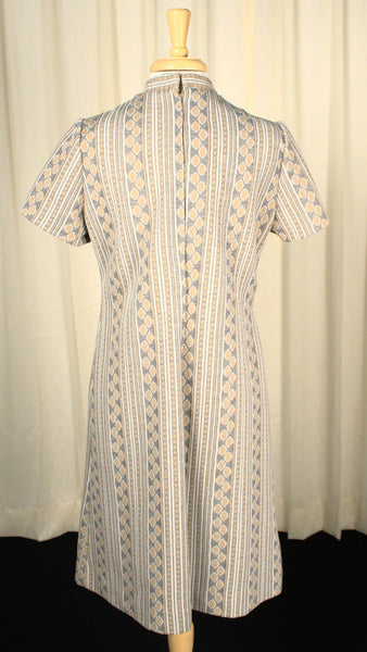 Vintage 1960s Mod Gray & Beige Dress Cats Like Us