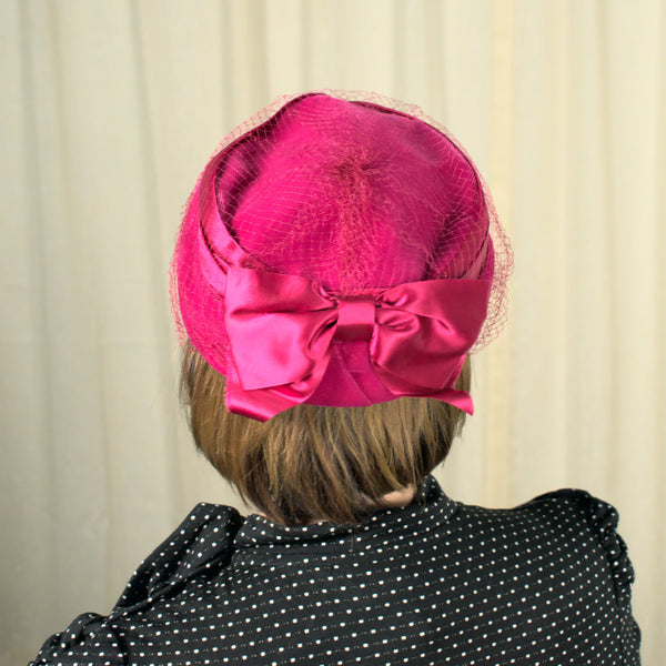 Vintage 1960s Velvet Rasp Pillbox Hat Cats Like Us