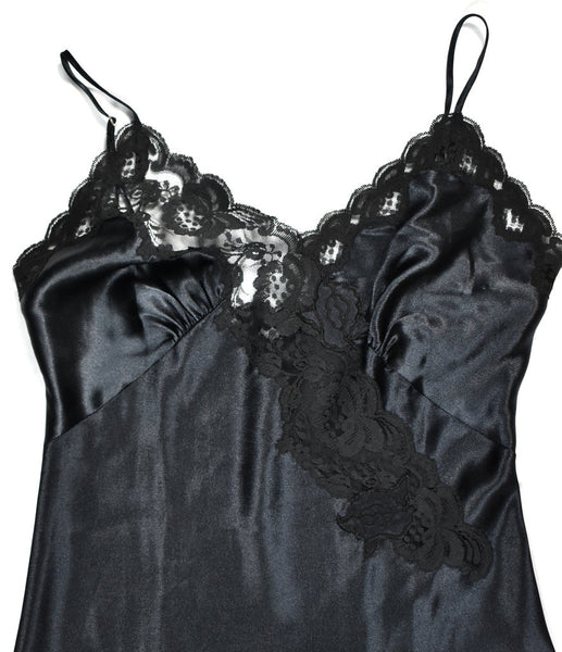 Vintage Black Asymmetrical Full Slip Cats Like Us