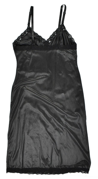 Vintage Black Cross Lace Full Slip Cats Like Us