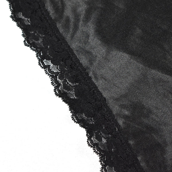 Vintage Black Cross Lace Full Slip Cats Like Us