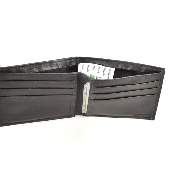 Vintage Black Leather Billfold Wallet Cats Like Us