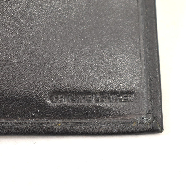 Vintage Black Leather Billfold Wallet Cats Like Us