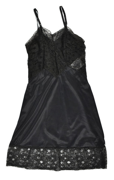 Vintage Black Sheer Lacy Full Slip Cats Like Us
