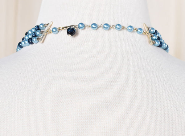 Vintage Blue & Gold Necklace Set Cats Like Us